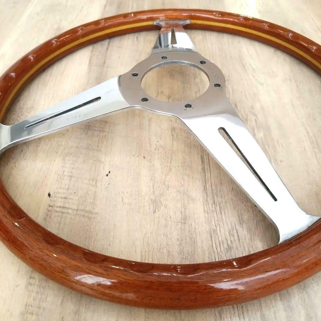 【美品】【NARDI】ナルディウッド&ポリッシュスポーク/【当時物】37Φ