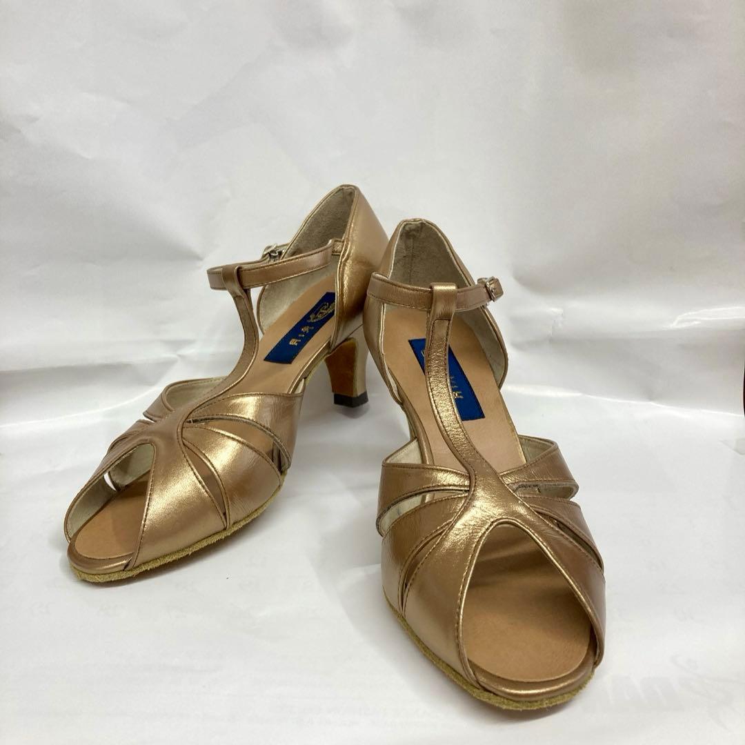 新品 社交ダンス用　月の船 23.5cm 5.5cm パール ベージュ