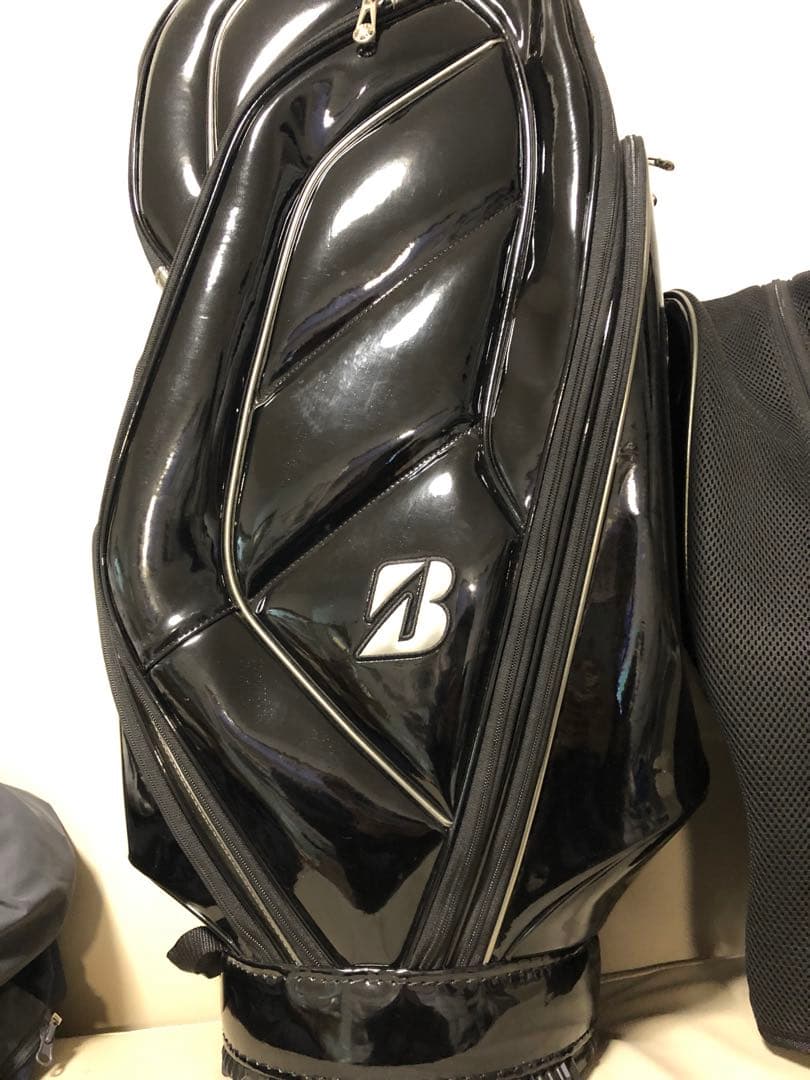 【送料込み】廃盤希少　ブリヂストン 総エナメルモデル　キャディバッグ　ブラック