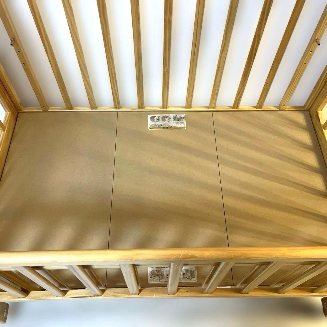 KATOJI 木製ベビーベッド　レギュラーサイズ　ハイシート