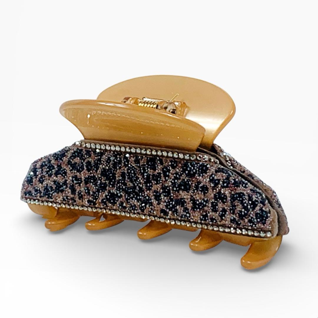 限定品acca アッカ ヘアクリップ 豹柄 レオパード フランス製　スワロスキー