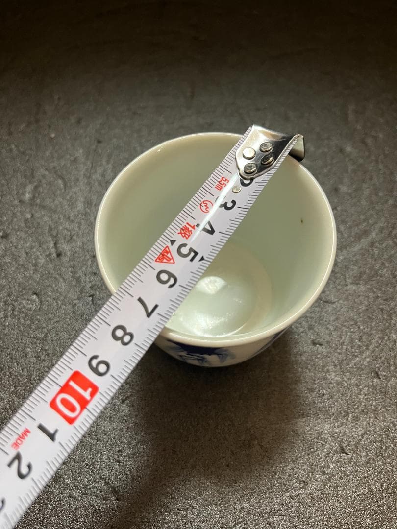 古伊万里　染付　柳絵　蕎麦猪口　湯呑　６客