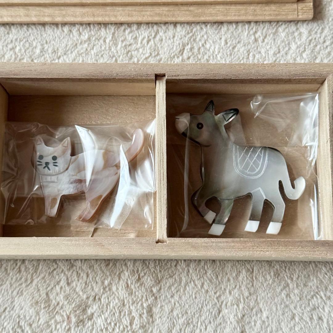 てふ tefu 箸置き 5点セット 真珠貝　贈り物　木箱