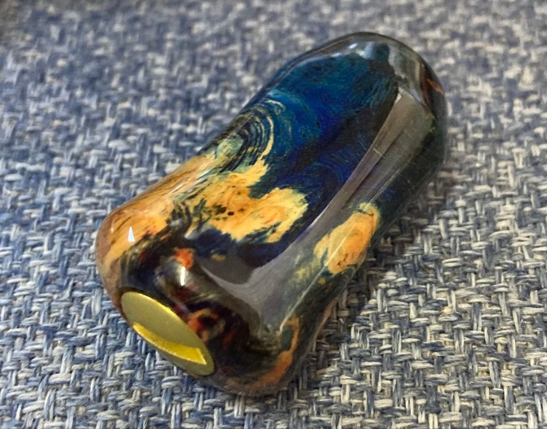 わたらせ樹脂工房製スタビライズドウッドノブ シマノ用　左