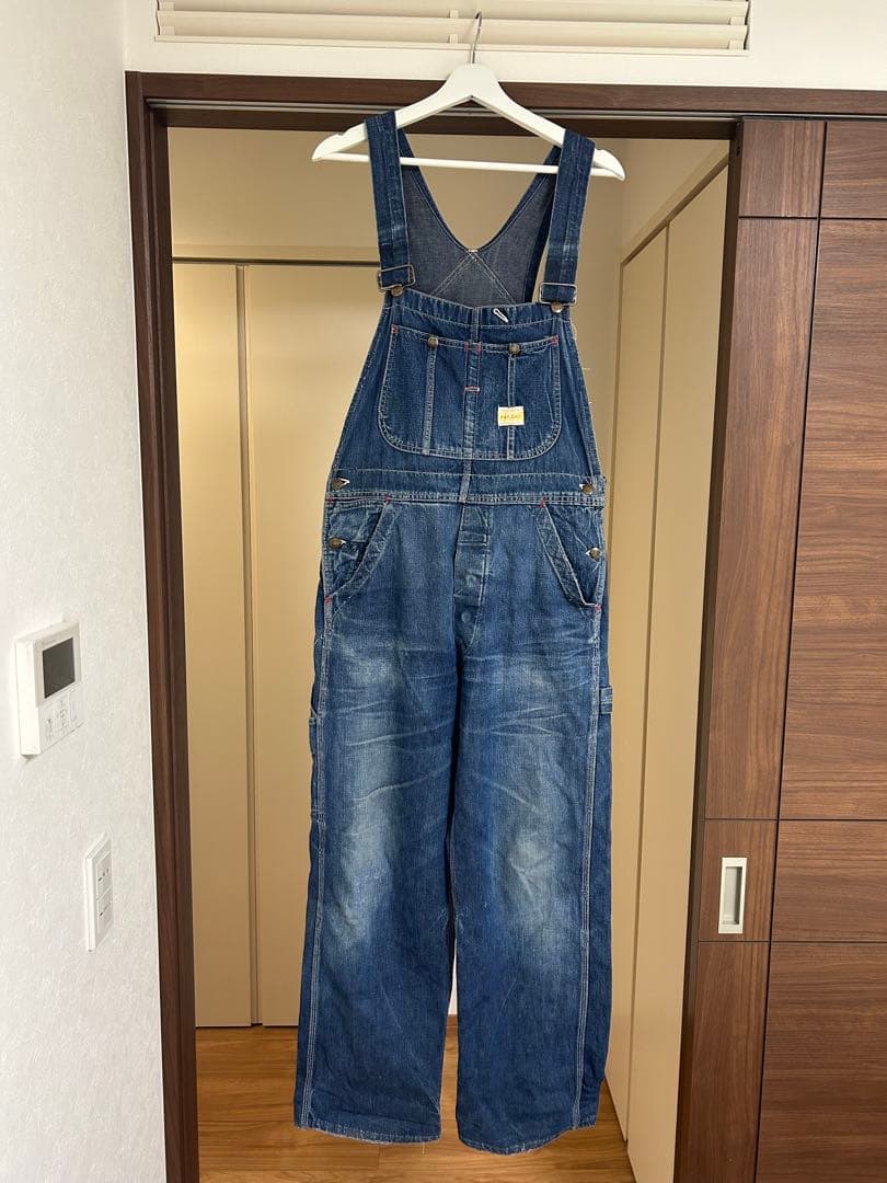 50s PAYDAYオーバーオール鬼ヒゲ縦落ち雰囲気抜群