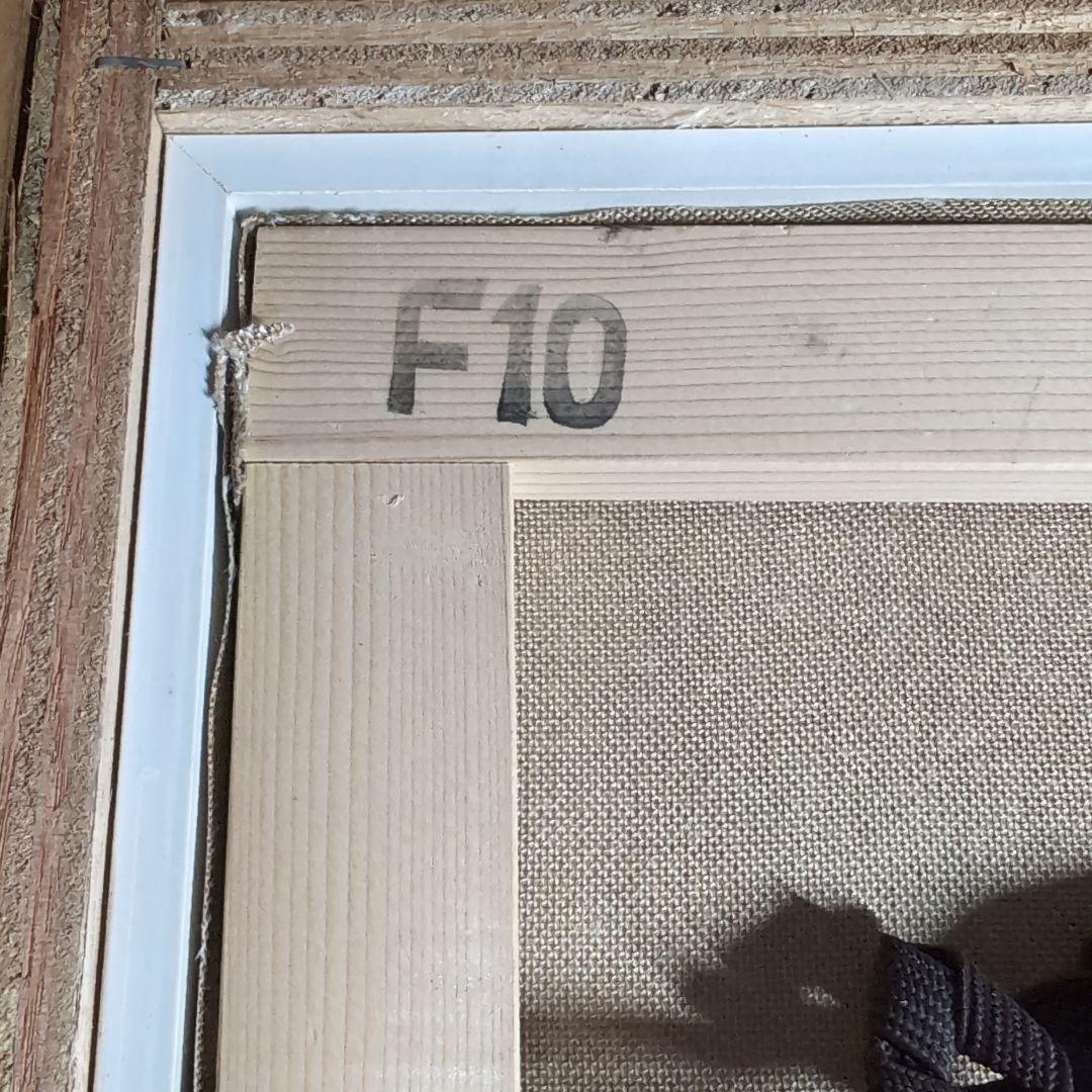 【油彩画】早瀬遼　作　白樺林　肉筆画　F10 新緑美しく春〜夏に運気向上する作