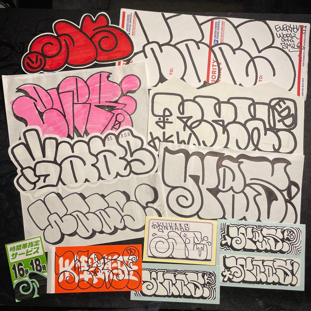 Graffiti グラフィティ ストリート 手描き ペイント ステッカー 大量