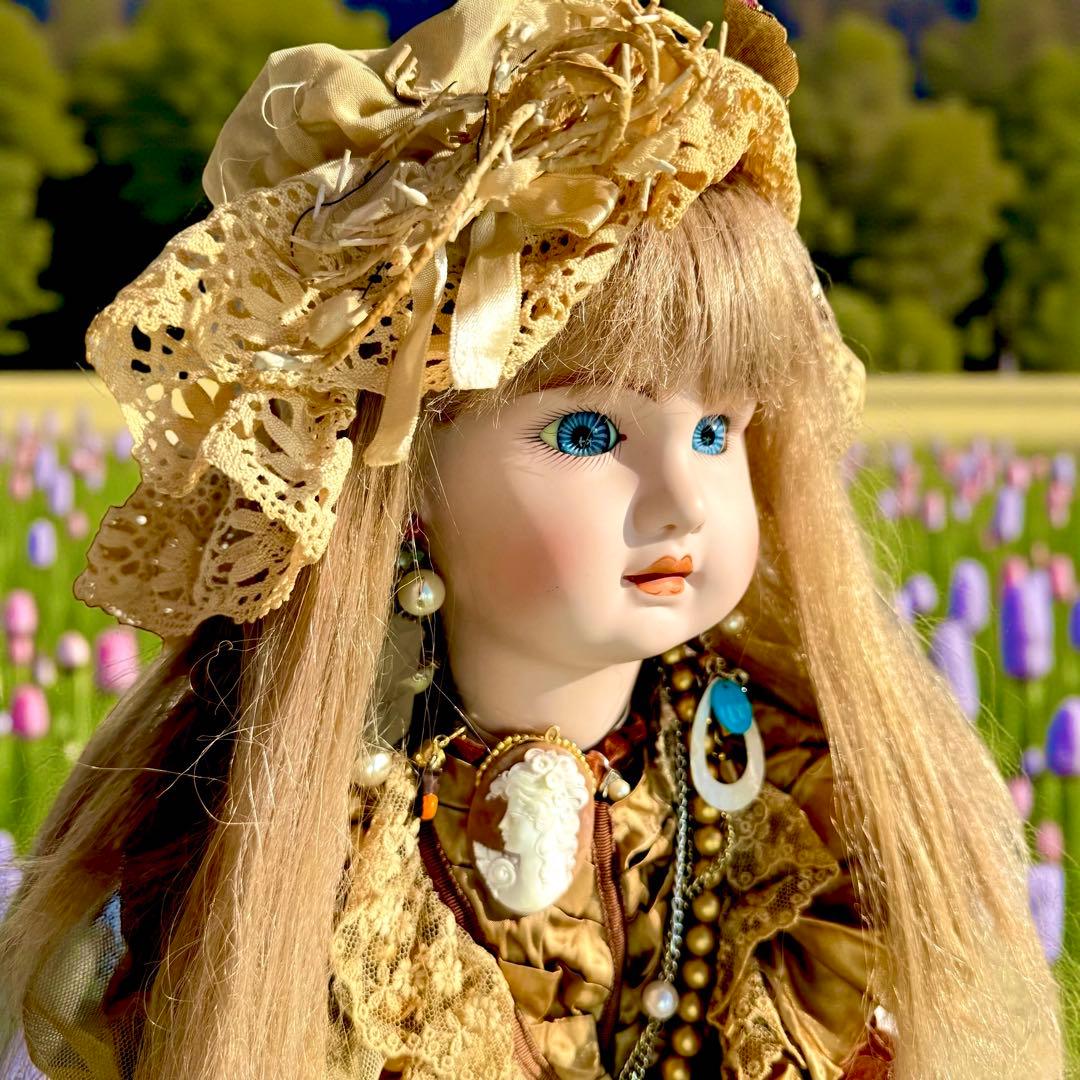 ビスクドール ジュモー フランス プリンセスドレス シェルカメオ エリザベスコイ