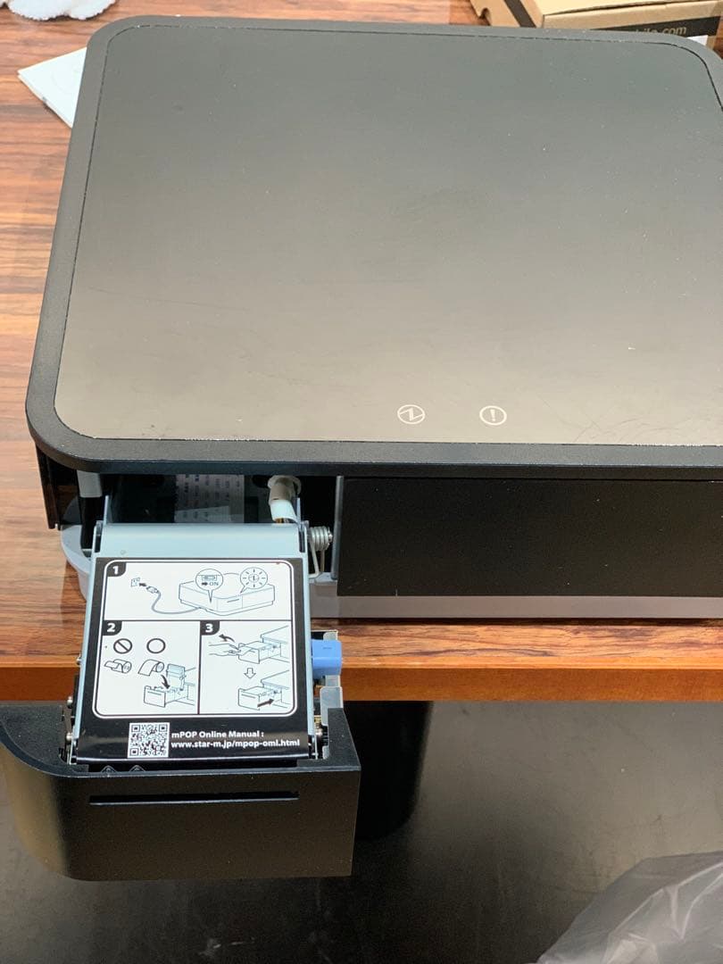 スター精密 mPOPエアレジ対応 プリンタ付きドロアー レシートプリンター