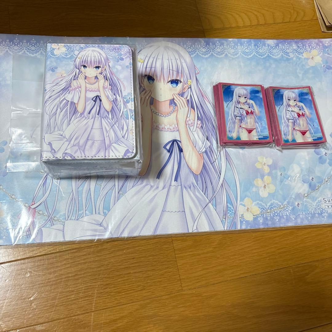 key トレカアイテムくじ しろはセット　ラストワン　デッキケース　スリーブ