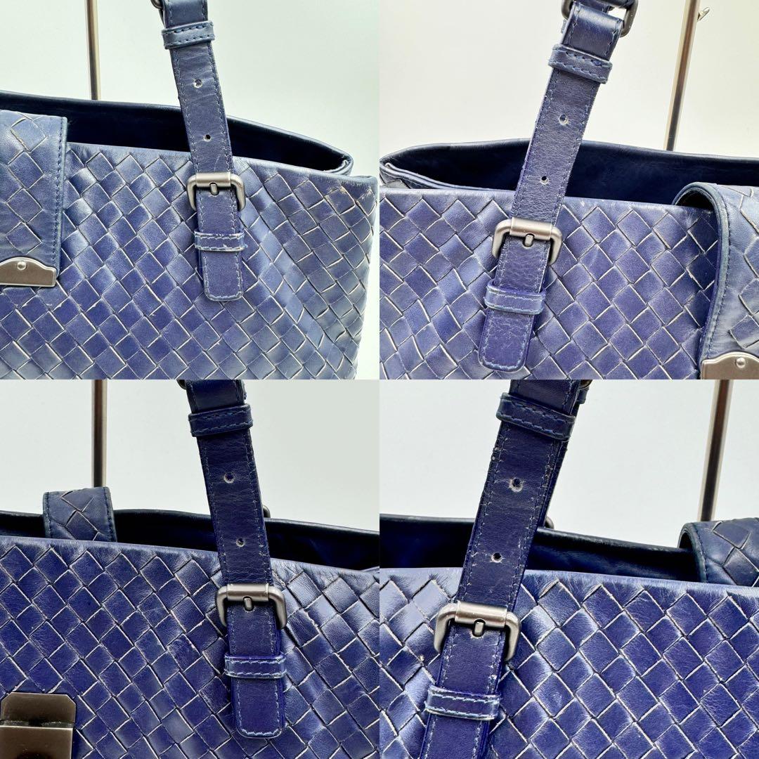 BOTTEGA VENETA ビジネスバッグ　ネイビー　カデナ A4収納