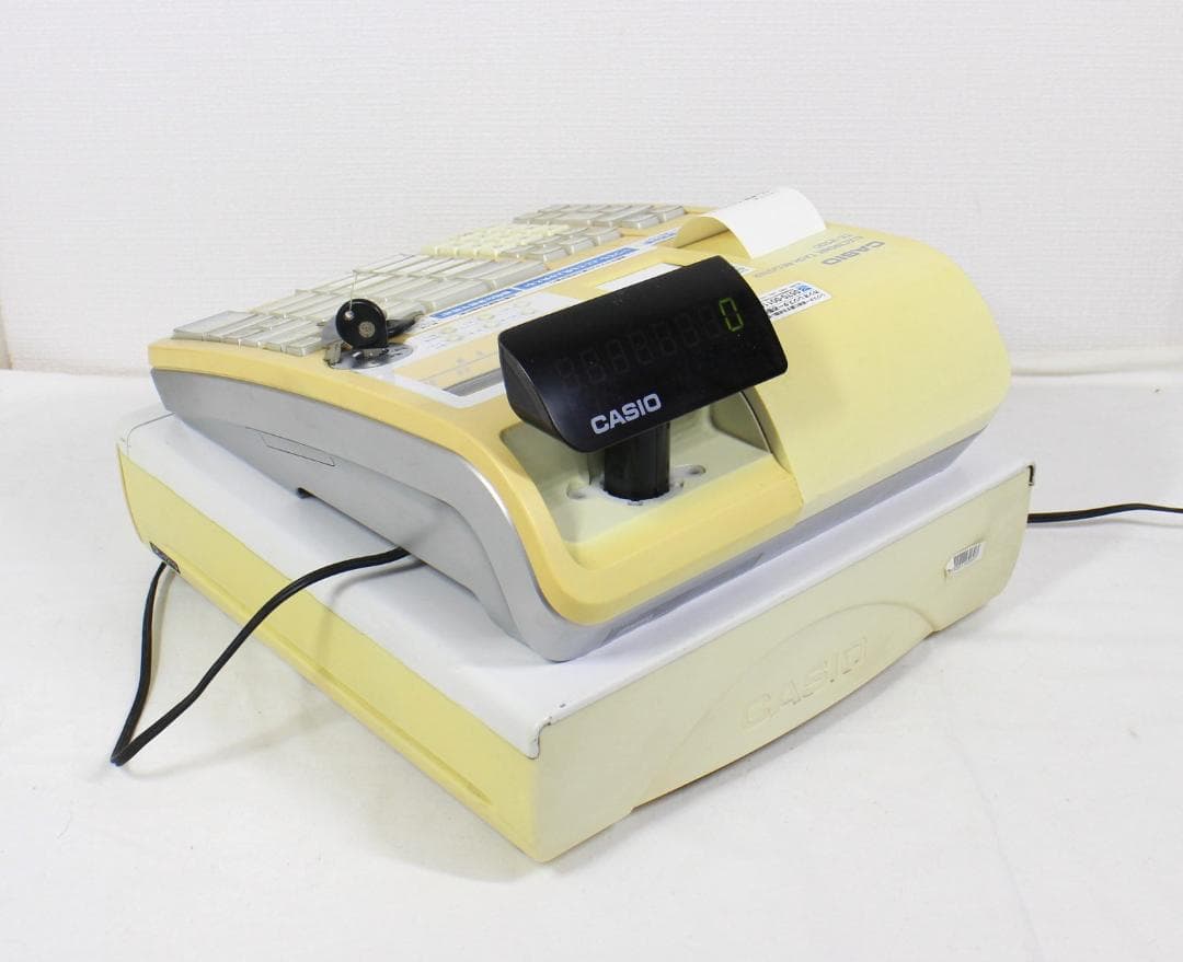 CASIO TE-2500 カシオ　レジスター ペーパー 取説付　動作OK