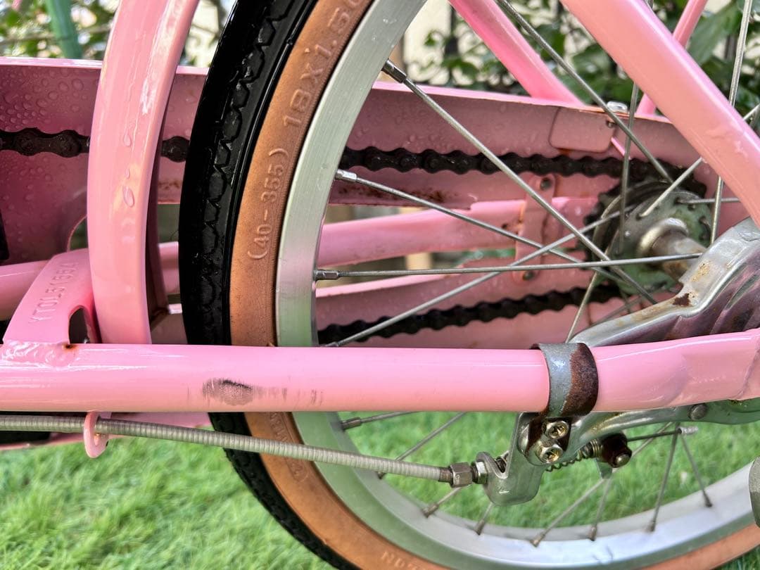 ブリヂストン HACCHI 子供用自転車 ピンク 18インチ スタンド付き