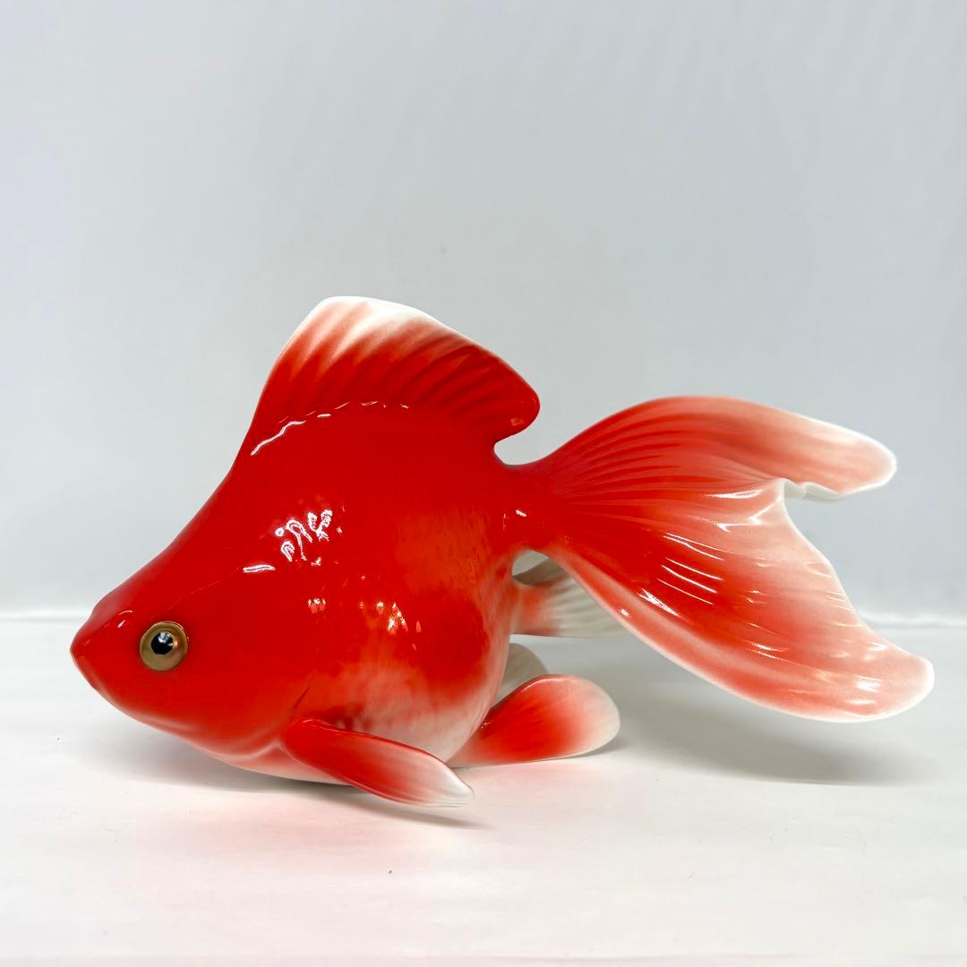 希少 オールドノリタケ 金魚 大 ボーンチャイナ 置物