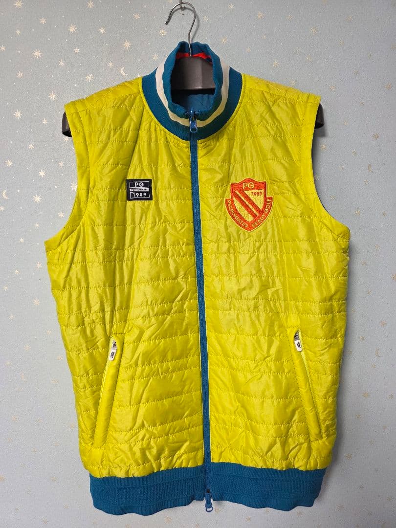 美品パーリーゲイツ蓄熱・防風・撥水中綿リバーシブルジャケット４