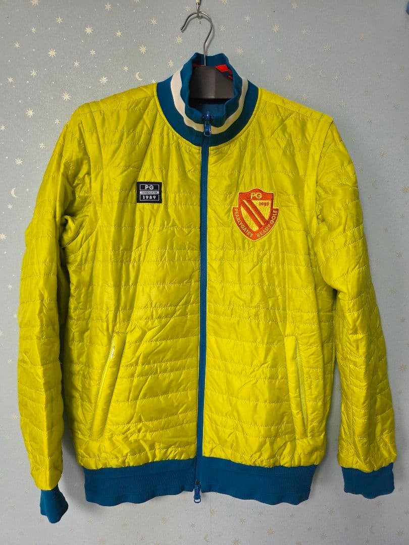 美品パーリーゲイツ蓄熱・防風・撥水中綿リバーシブルジャケット４