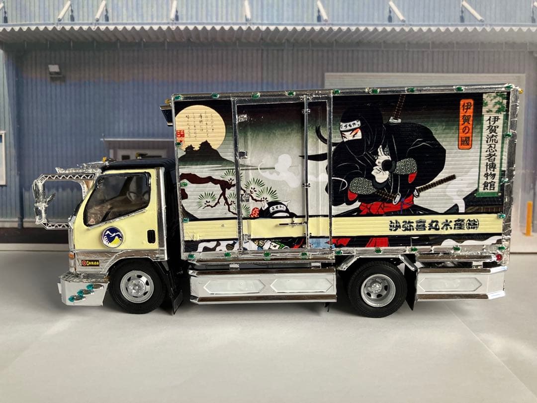 アオシマ　デコトラ風神.雷神キャンター自作改造、完成品