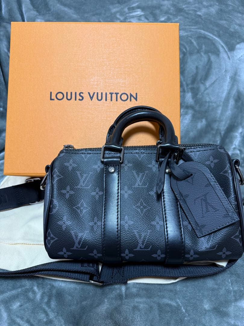 LOUIS VUITTON ブラック キーポル　バンドリエール　25 美品