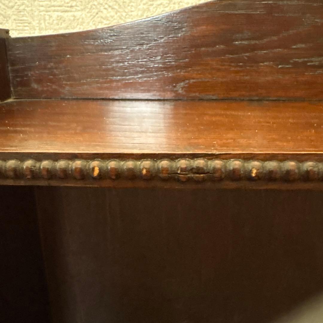 イギリスアンティーク　オーク　飾り棚