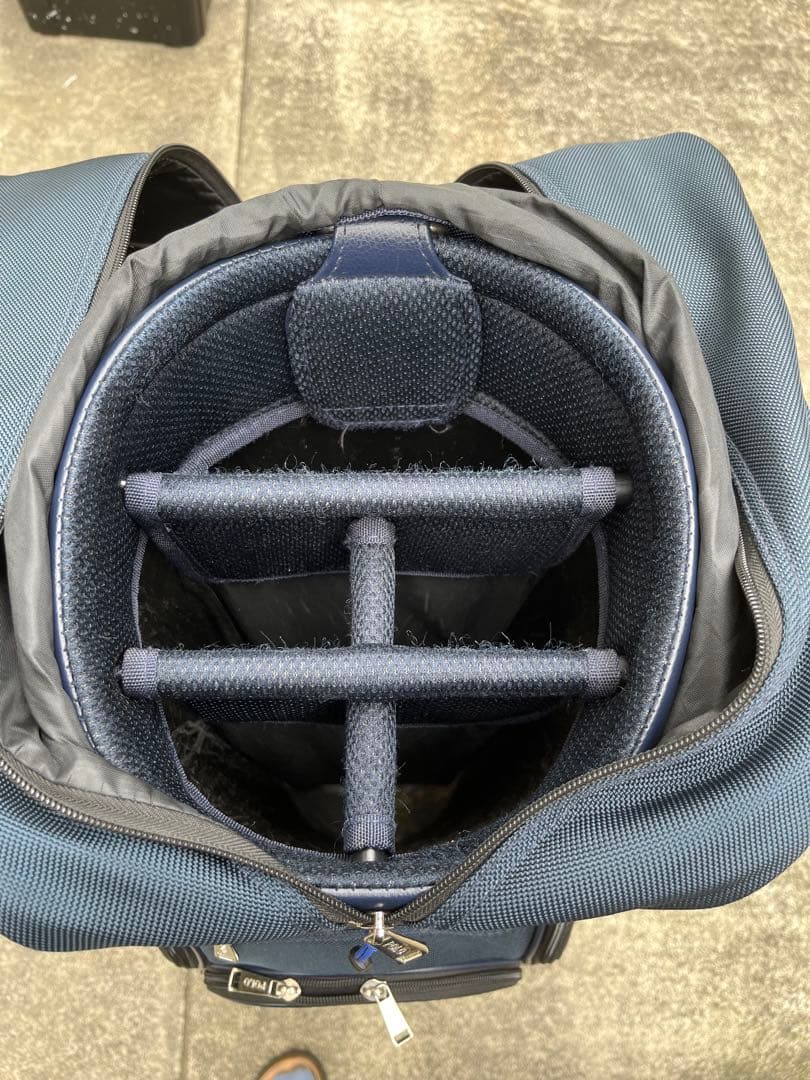 POLO キャディバッグ ネイビー/グリーン