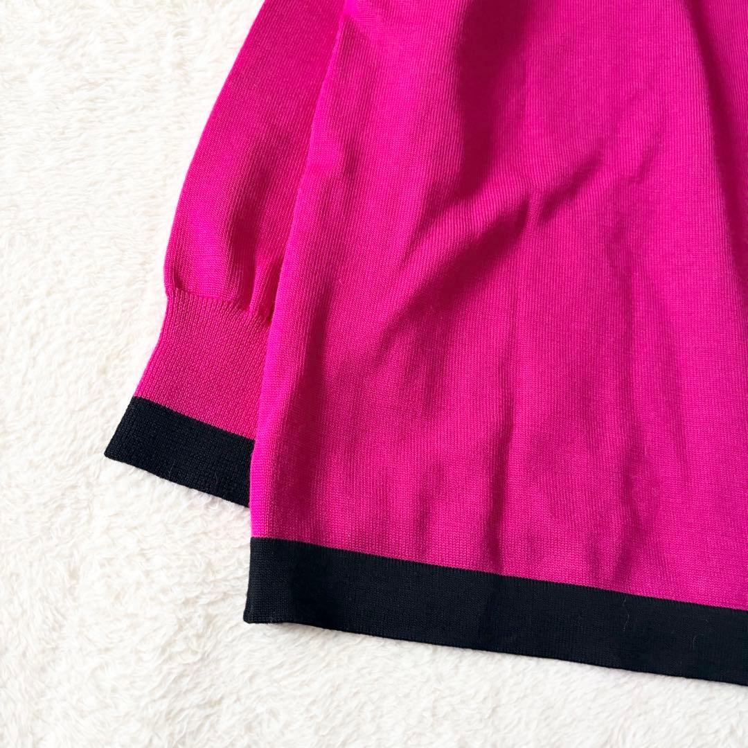 6270 希少✨ イヴサンローラン ニットカーディガン M ピンク 金ボタン