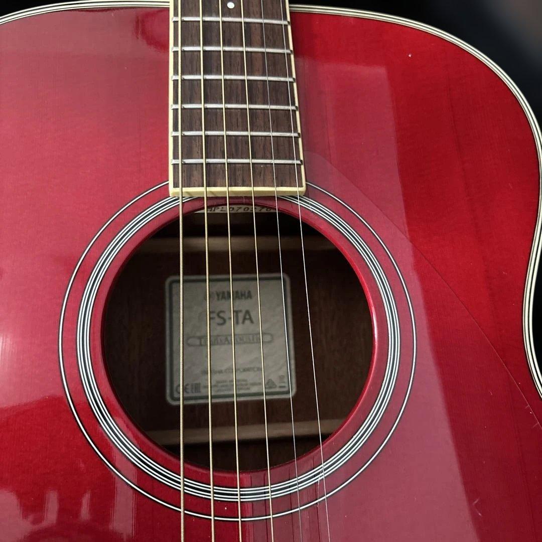 YAMAHA FS-TA レッド アコギ トップ単板（訳あり）ハードケース付き