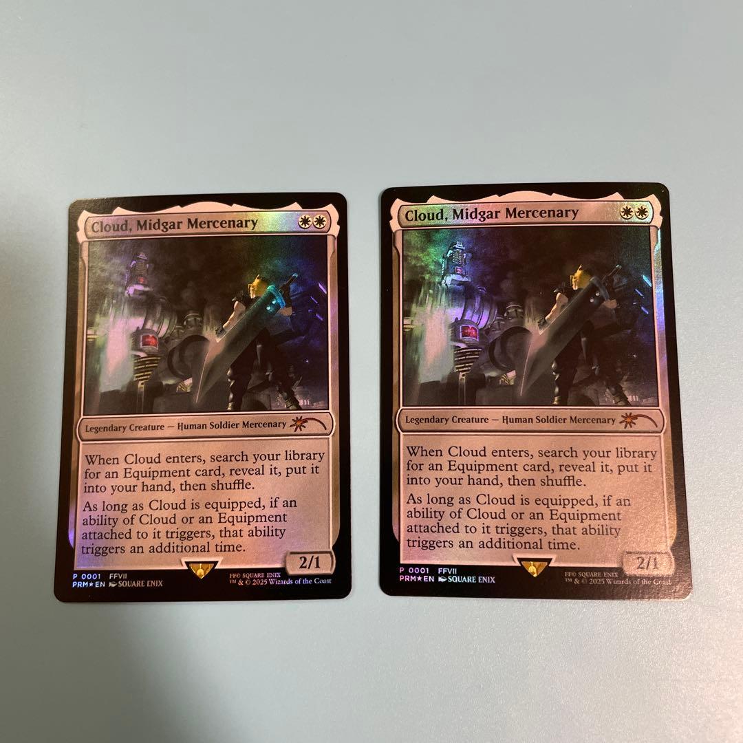MTG ミッドガルの傭兵、クラウド 英語 foil 2枚セット 海外限定 統率者