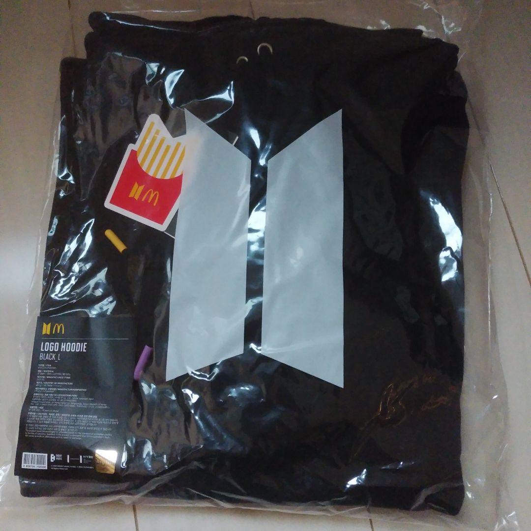 BTS×マクドナルドコラボ　公式　ロゴ フーディ　パーカー　Lサイズ