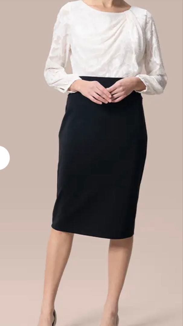 Kaymak 貴重11号 カットジャカード×宇宙素材デコルテタックワンピース