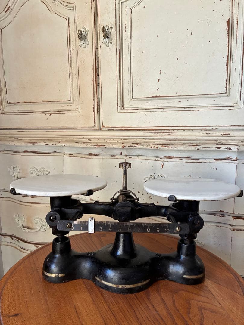 フランス　アンティーク　スケール　秤　バランス　卓上　天秤　100年　レア