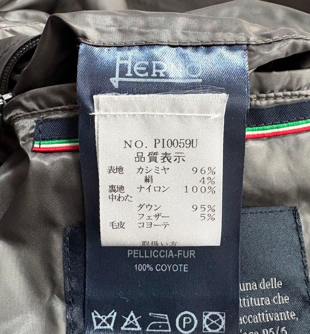 定価37.8万 ヘルノ×ロロピアーナ 最高級カシミヤシルク フーデッドダウン48