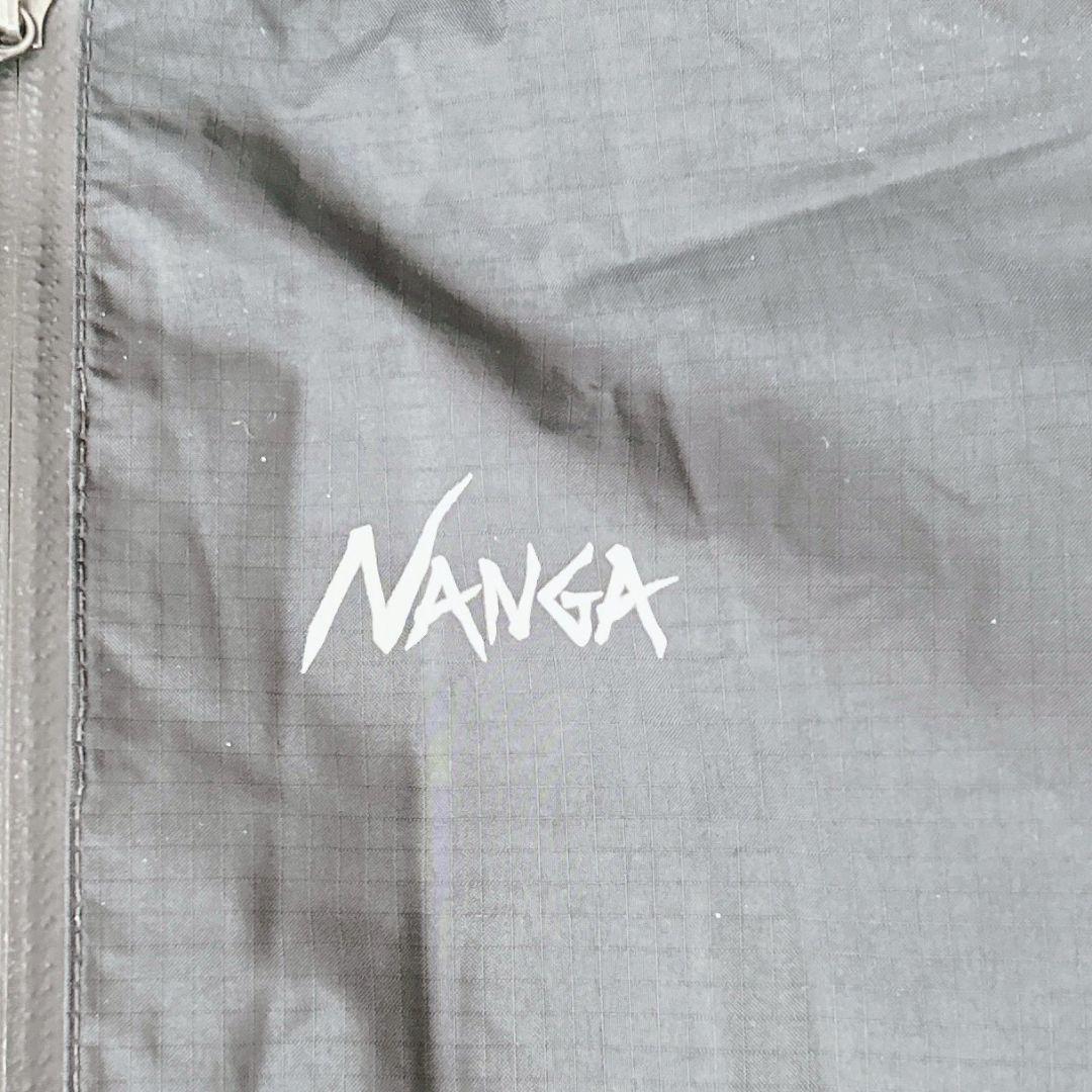 現行 NANGA ナンガ オーロラダウンジャケット フード ブラック 胸ロゴ 黒