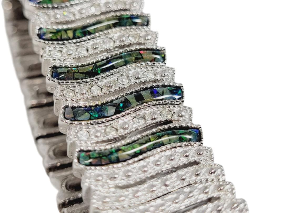 HeleneDEMICHELヘレンミッシェル925SILVERシェル文字盤腕時計