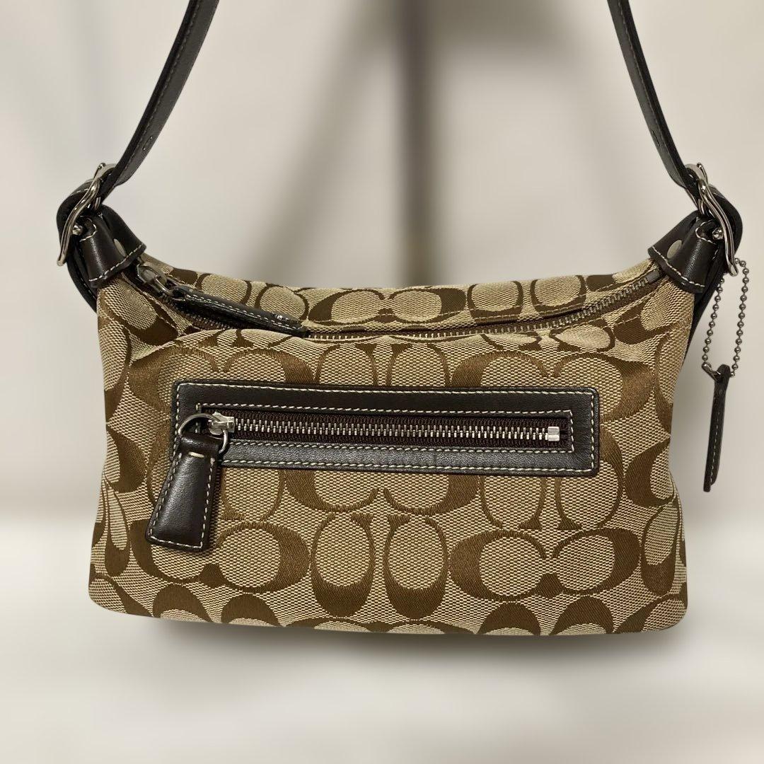 COACH　アクセサリーポーチ★極美品ハンドバッグ シグネチャー　6044