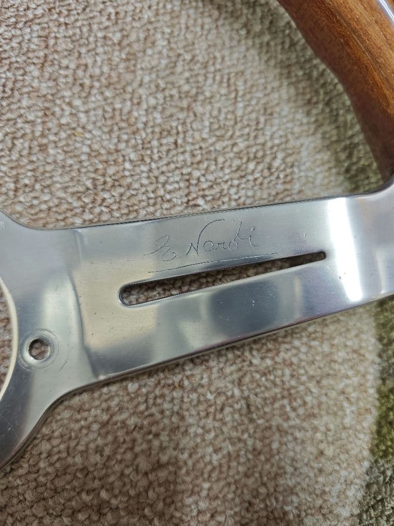 【当時物良品】NARDI ナルディ クラシック ウッドステアリング 約33cm