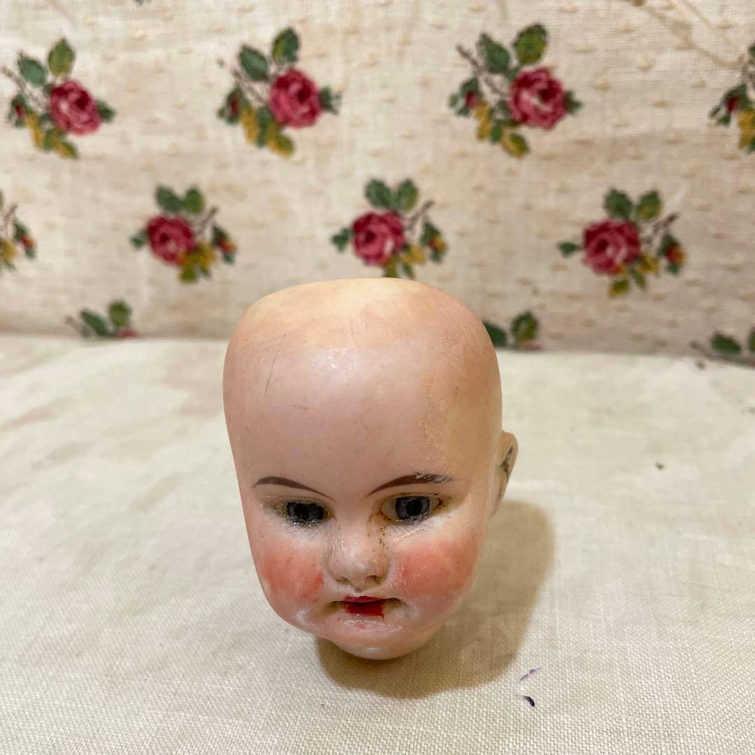 677イギリス買い付ビスクドールヘッド 小型 2個セット、ドイツ