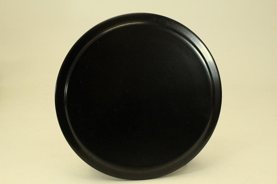 中国美術 黒釉 條紋壷 水指 茶道具伝来(ZE735)