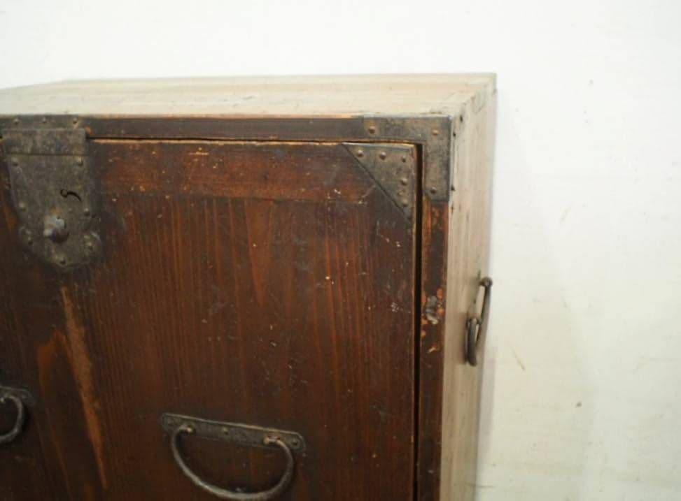 1076 アンティーク　ケンドン扉の収納棚　飾り棚　オープンラック　レトロ古家具