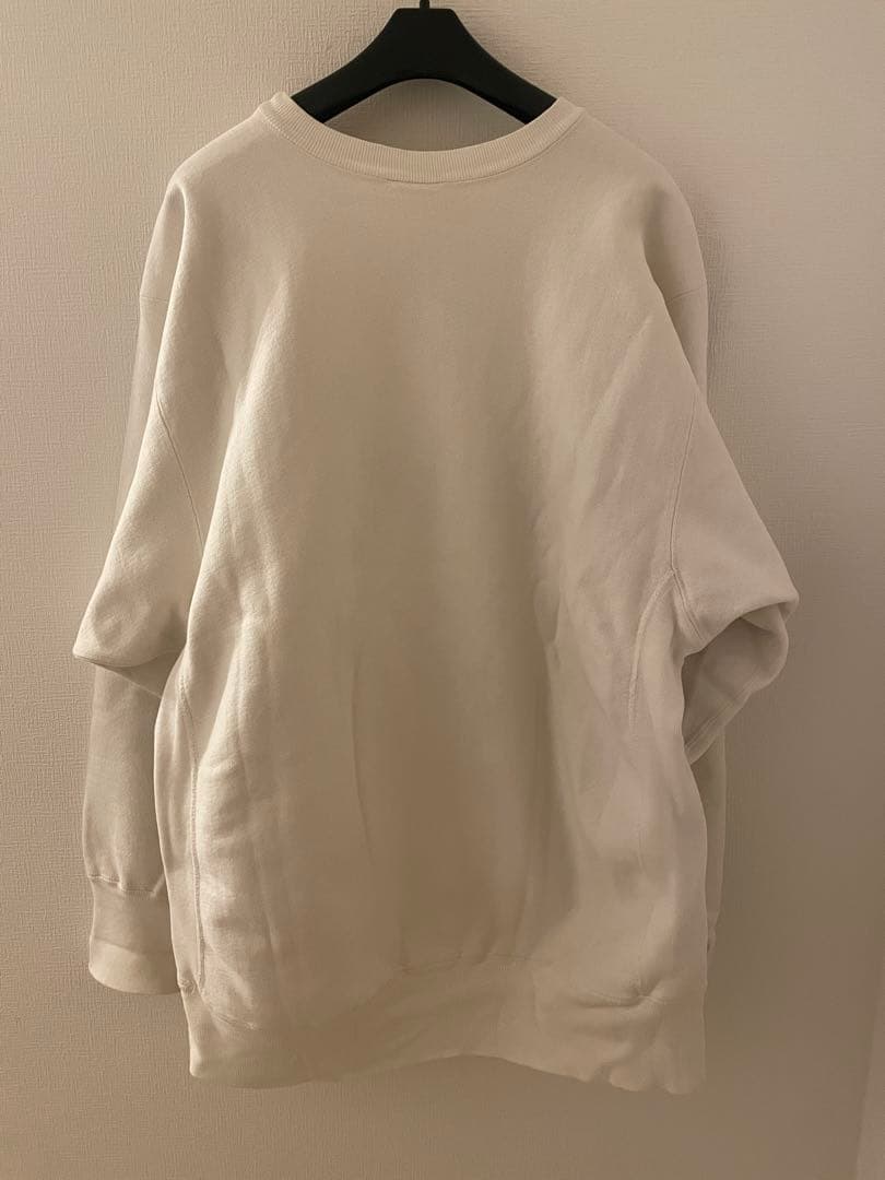 レア 白チャンピオンヴィンテージスエット染み込み一段　リバースウィーブ　XXL