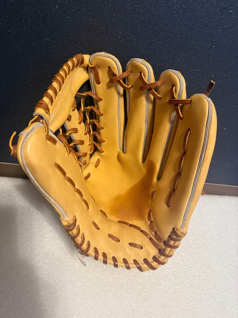 ★未使用.日本製★ オーダー ノーブランド 硬式 外野手用 キャメル トレンチ系