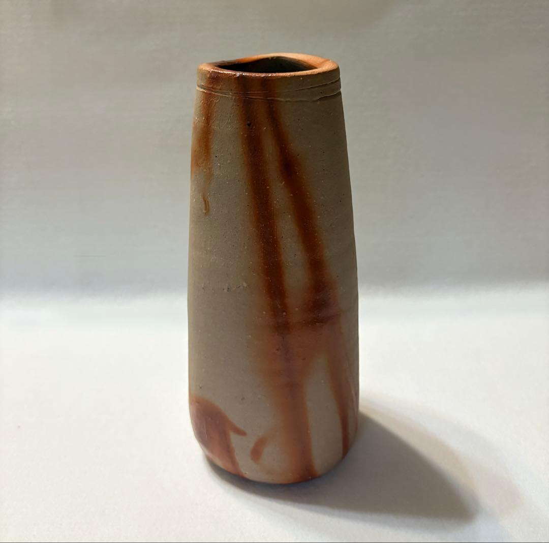 備前焼 山本雄一 緋襷 花瓶 花入 陶芸 父:人間国宝 山本陶秀