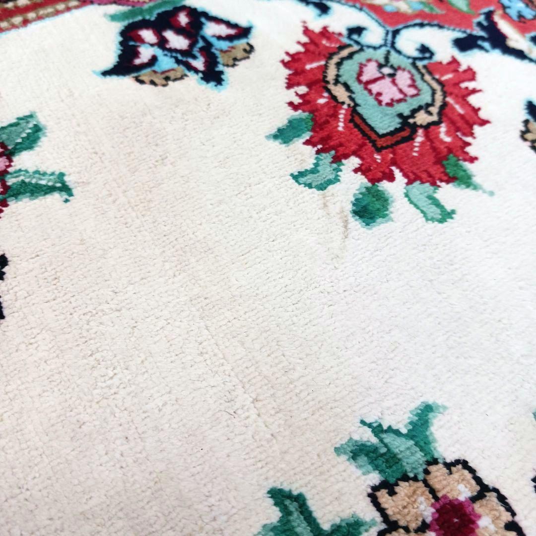 専用Y3007 高級ペルシャ絨毯 クム産 シルク 手織81万ノット147×98㎝