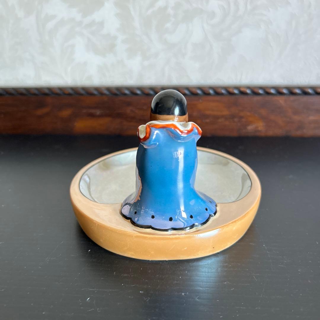 オールドノリタケ　アールデコ　ラスター彩 ピエロ　置物・トレー