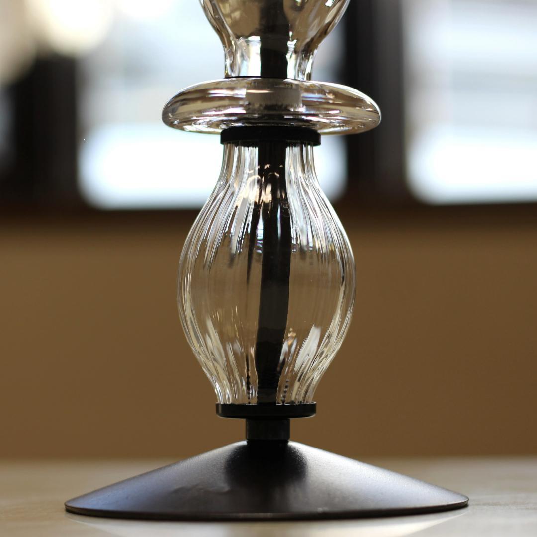 【美品・刻印】エリックホグラン　キャンドルスタンド オニオン型2段　クリア 01