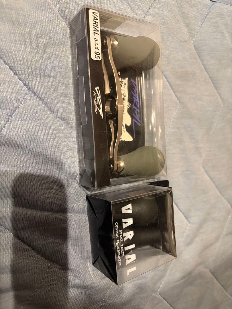 VARIAL p.c.d 95 カスタムリールハンドルシルバーオマケ付き