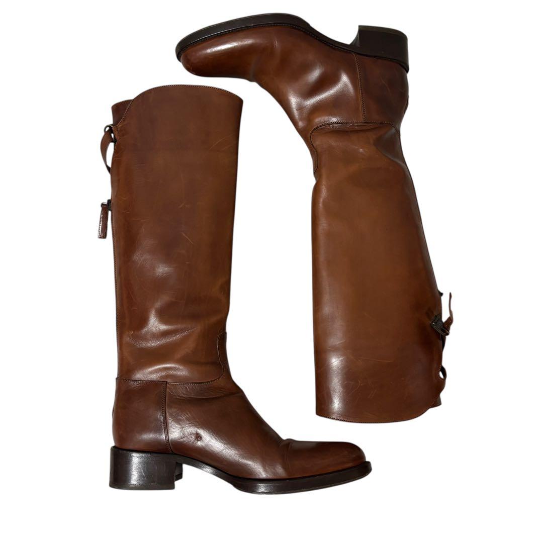 【美品】SARTORE サルトル　バックジップ　ジョッキーブーツ　23.5