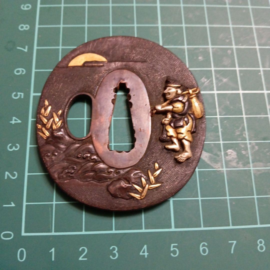 日本刀鍔　象嵌入り①