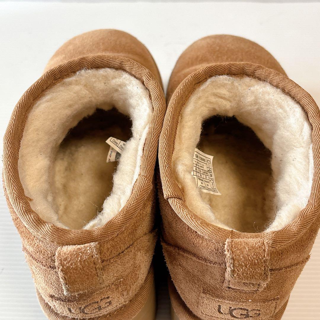 美品⭐︎UGG クラシックウルトラミニプラットフォーム　チェスナット22.0㎝