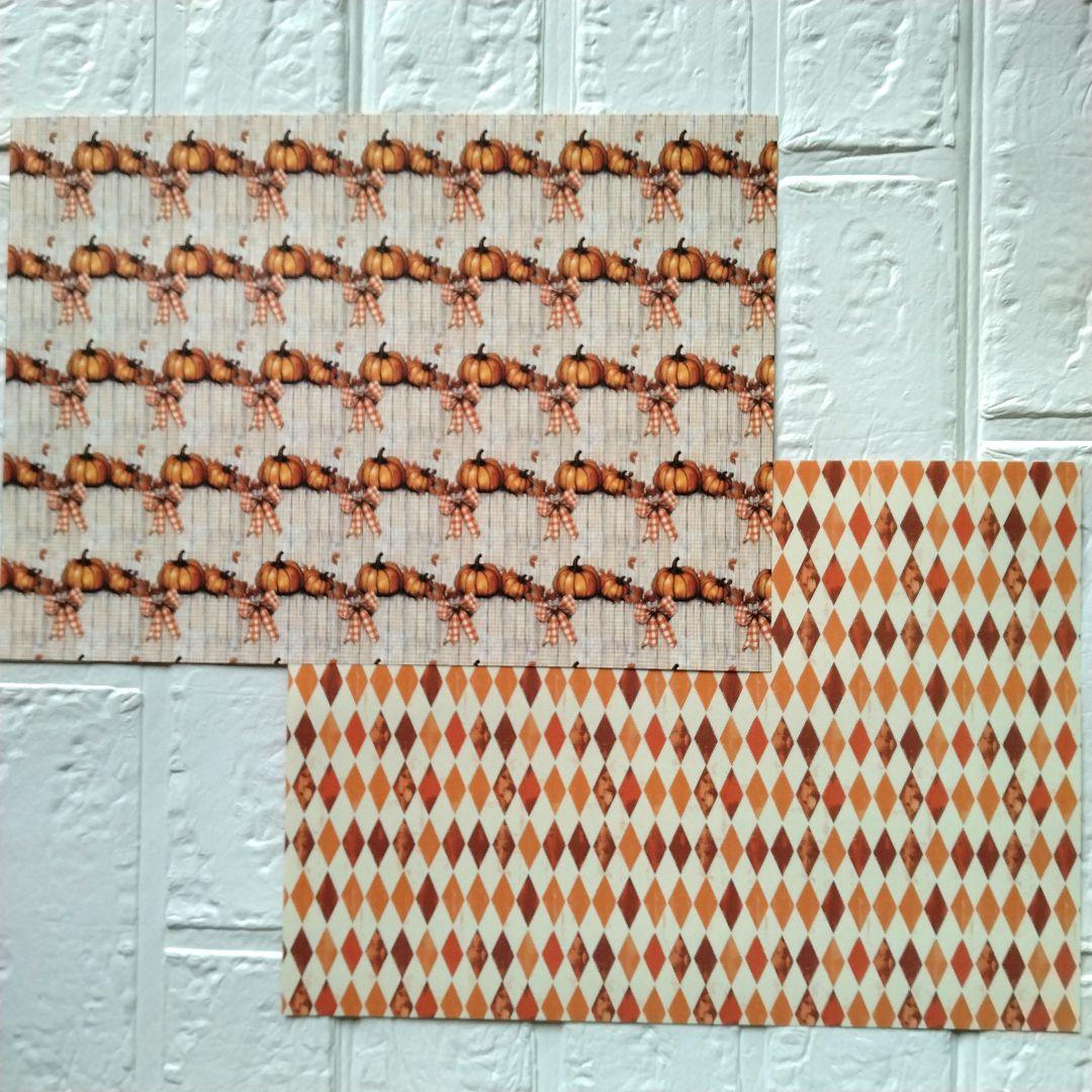 【D-150】lien様　デザインペーパー　ハロウィン　かぼちゃ　❶