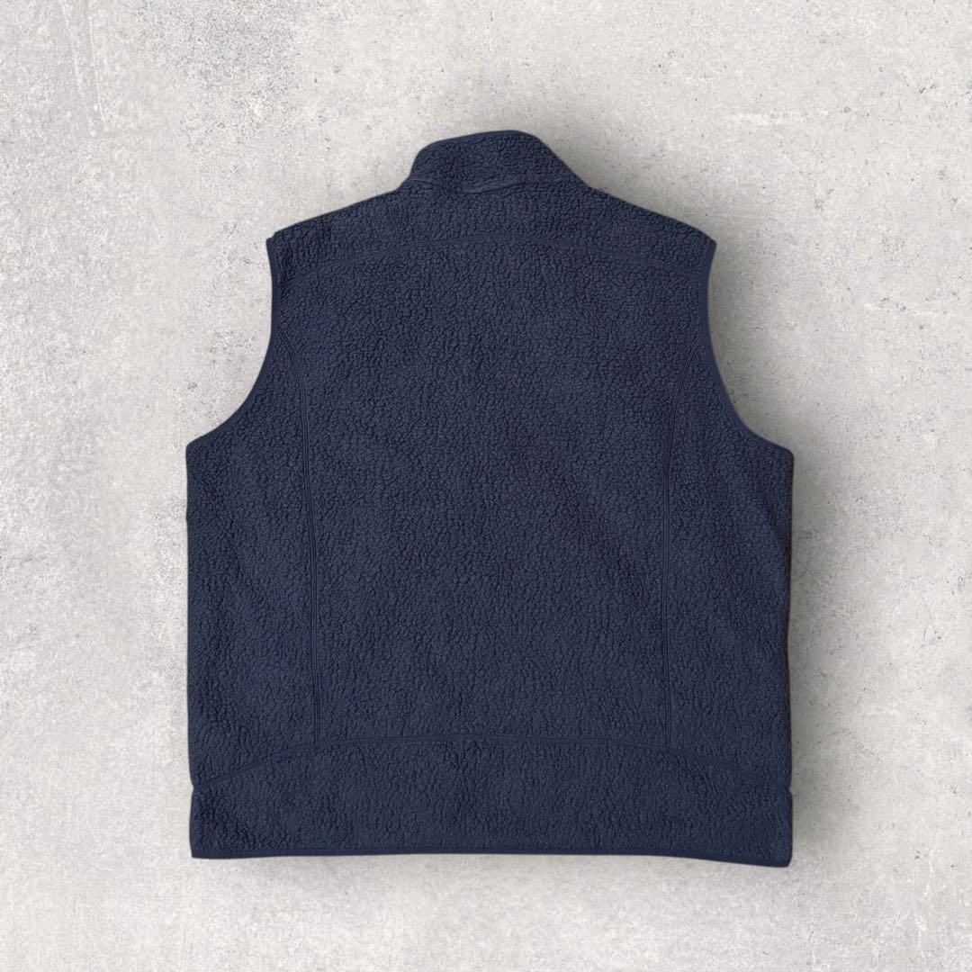 【パタゴニア】ボアフリースベスト　3XL ネイビー　ビックサイズ　21年製